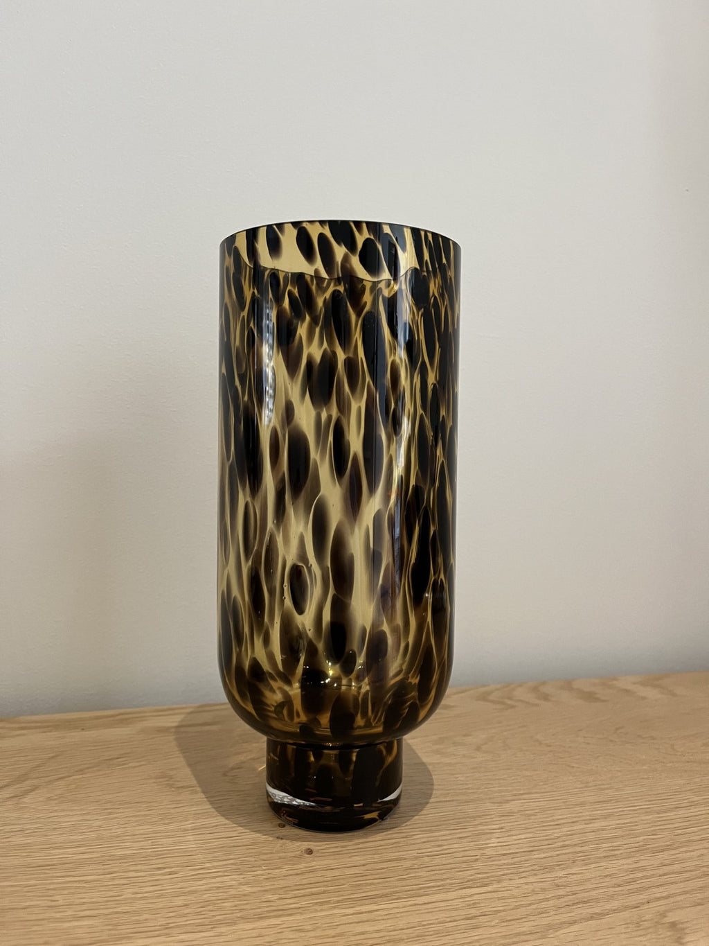 Vase Effet Léopard 28 cm en Verre
