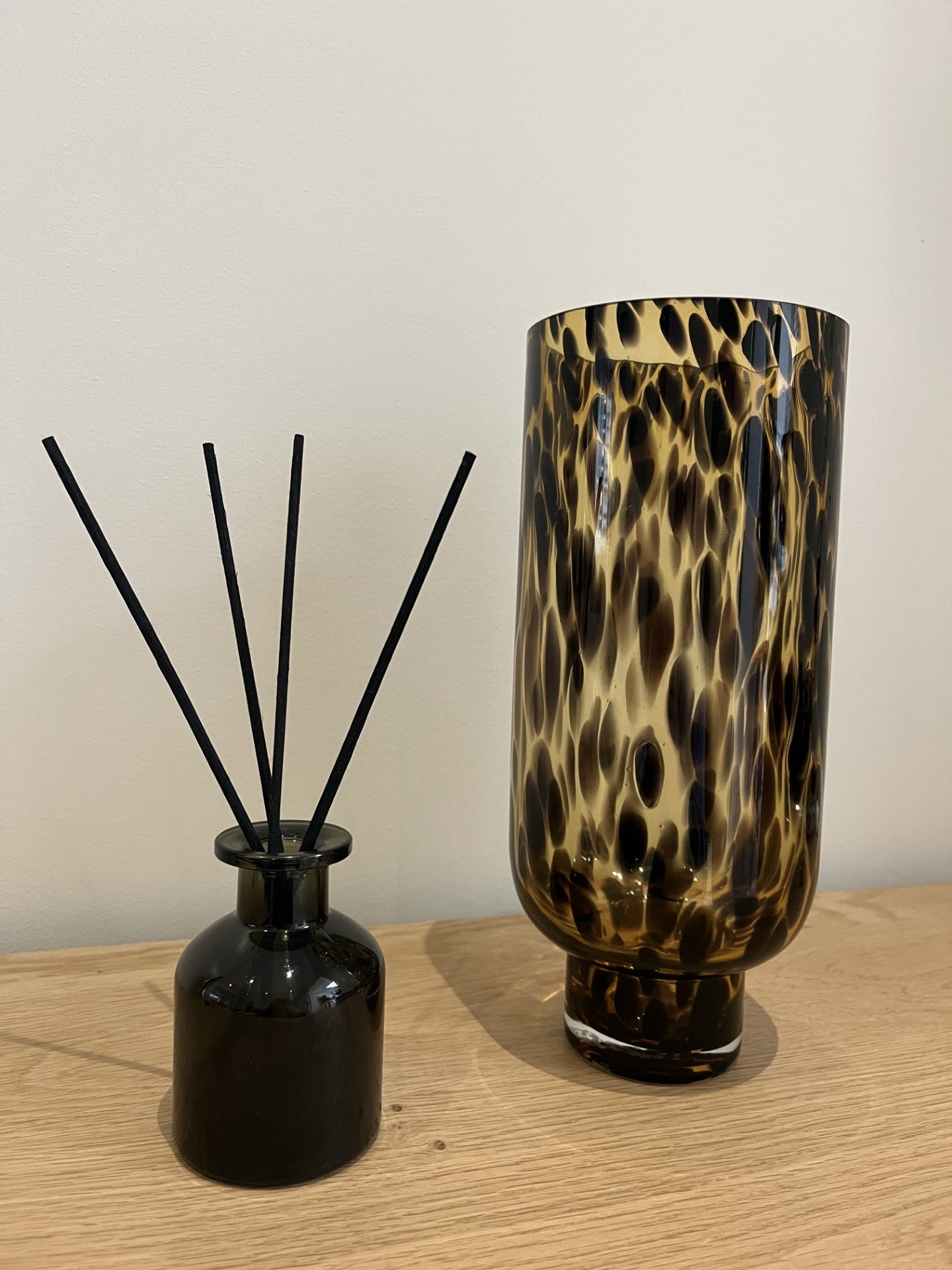 Vase Effet Léopard 28 cm en Verre